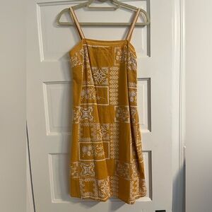 Anthropologie honey / yellow / gold mini shift dress